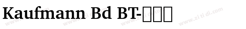 Kaufmann Bd BT字体转换